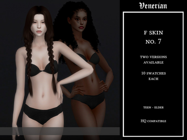 Alpha F Skin No7 by Venerian - The Sims 4 Custom Content