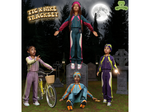 Alpha TTC X Nike Track Set by SimLocker - The Sims 4 Custom Content