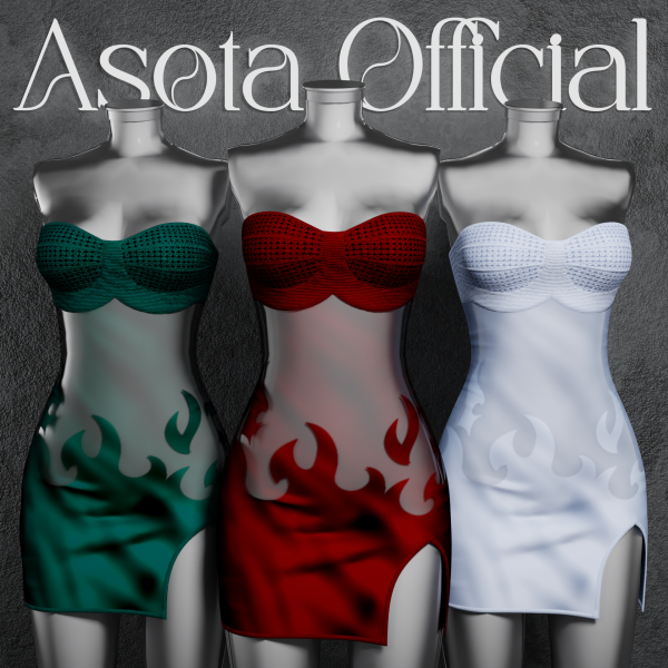 Alpha [ASOTA OFFICIAL] Hottie Shortdress by asotaofficial - The Sims 4 Custom Content