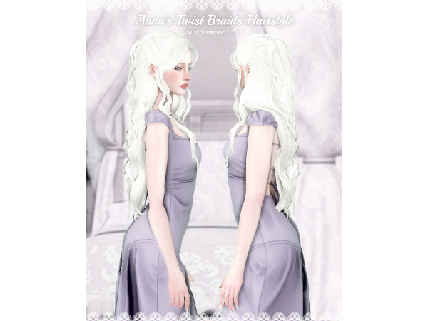 Maxis Match Anna's Twist Braids by sufferrbarbie - The Sims 4 Custom Content
