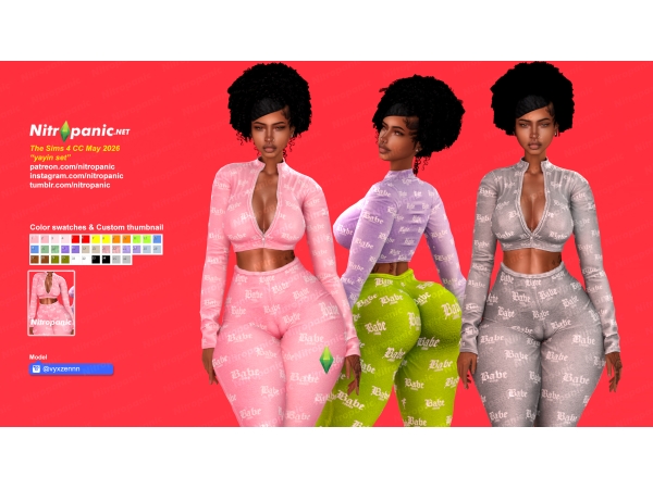 Alpha Nitropanic_Yayin Set - The Sims 4 Custom Content