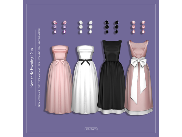 Alpha [RIMINGS] Romantic Evening Duo - The Sims 4 Custom Content