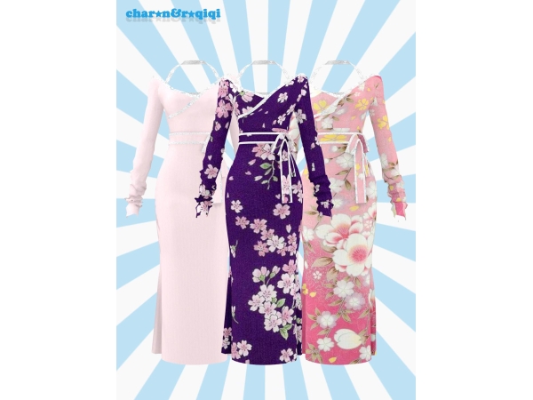 Mix [charonroqiqi]05_dress - The Sims 4 Custom Content