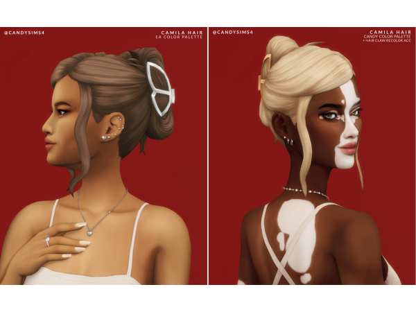 Maxis Match CAMILA HAIR by candysims4 - The Sims 4 Custom Content