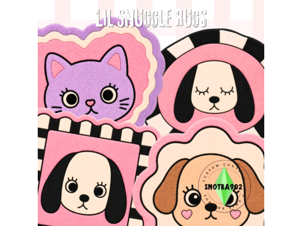 Mix Lil Snuggle Rugs by Snotra902 - The Sims 4 Custom Content