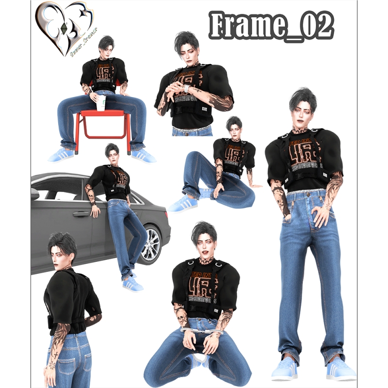 Mix Frame_02 by simmer_creator - The Sims 4 Custom Content