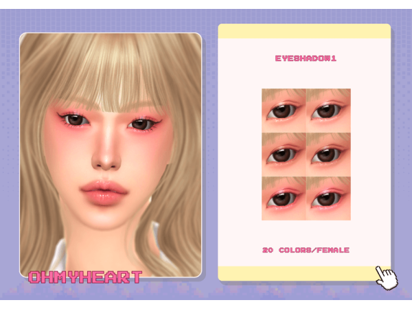 Mix ohmyheart eyeshadow 1 - The Sims 4 Custom Content