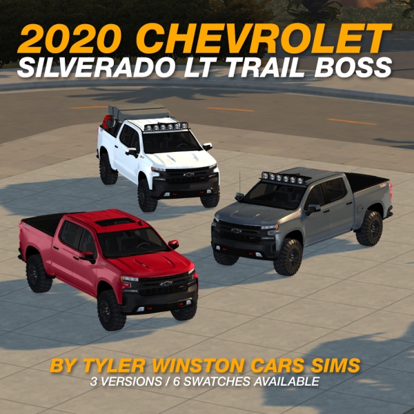 Alpha Tyler Winston Cars 2020 Chevrolet Silverado LT Trail Boss by tylerwcars - The Sims 4 Custom Content