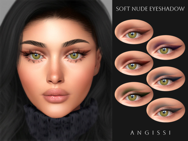 Alpha Soft Nude Eyeshadow by ANGISSI - The Sims 4 Custom Content