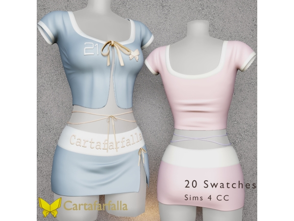 Alpha Cartafarfalla Sorelle - The Sims 4 Custom Content