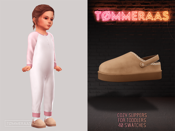Alpha TØMMERAAS Cozy Slippers for Toddlers - The Sims 4 Custom Content