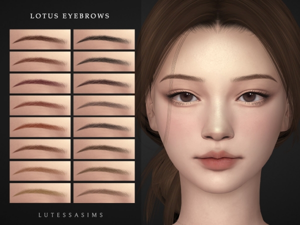 Alpha Lotus Eyebrows - The Sims 4 Custom Content