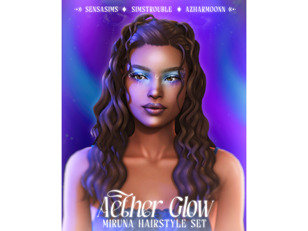 Maxis Match Aether Glow Collection Sensasims Simstrouble Azharmoonn - The Sims 4 Custom Content