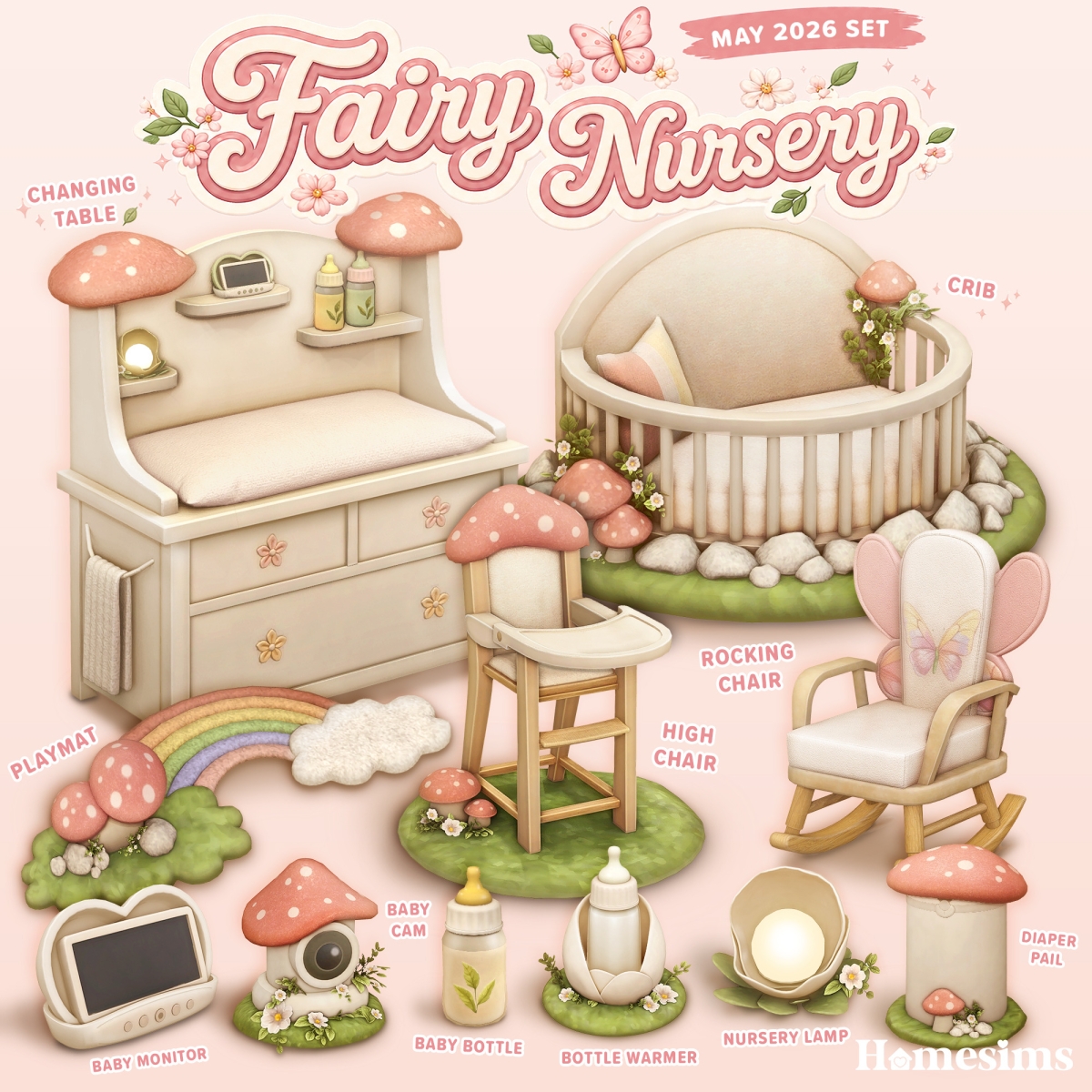 Maxis Match Fairy Nursery by simsfinds - The Sims 4 Custom Content
