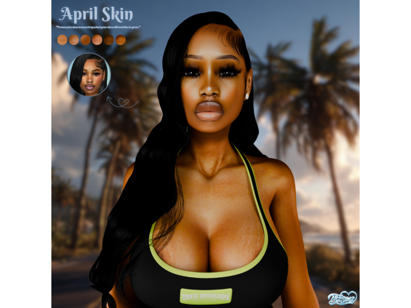 Alpha April Skin by TBZSimz - The Sims 4 Custom Content