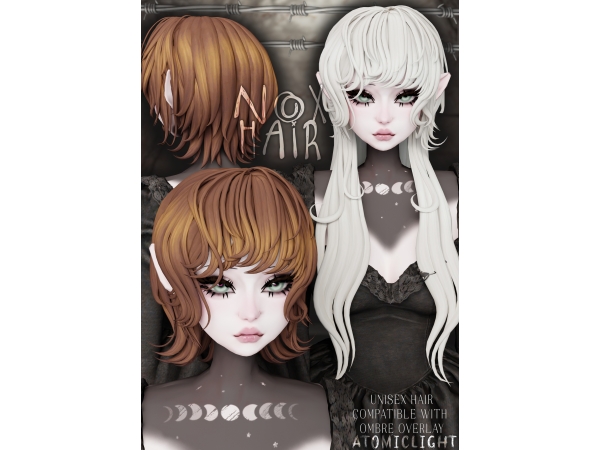 Maxis Match Nox Hair by atomiclight - The Sims 4 Custom Content