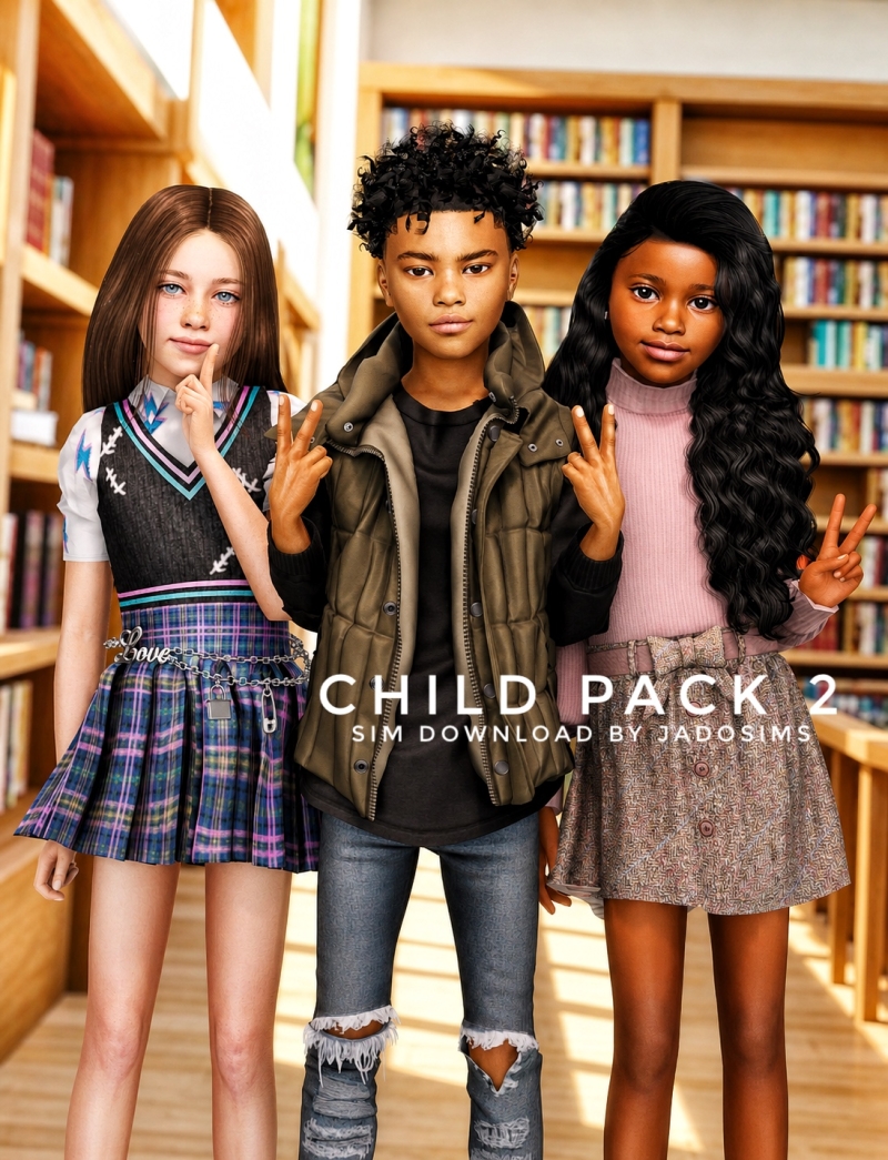 Alpha Child Pack 2 (Sim Download) by shopwithflynnn - The Sims 4 Custom Content