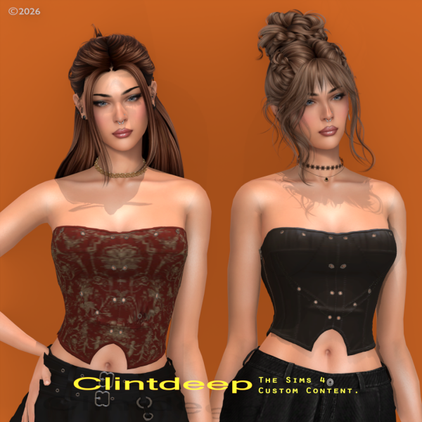 Alpha Clintdeep Zara Corset by clintdeep - The Sims 4 Custom Content