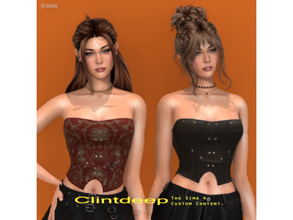Alpha Clintdeep Zara Corset - The Sims 4 Custom Content