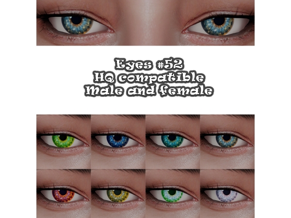Alpha Eyes 52 - The Sims 4 Custom Content