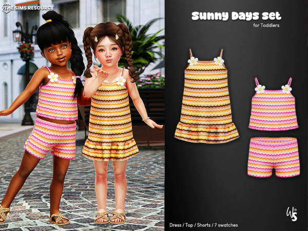 Alpha Sunny Days Set for toddler - The Sims 4 Custom Content