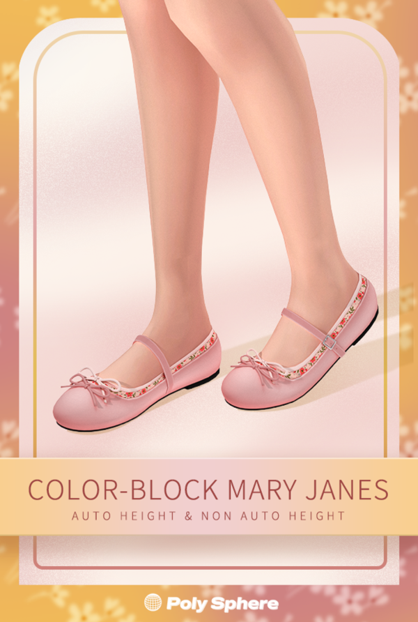 Mix Color Block Mary Janes - The Sims 4 Custom Content