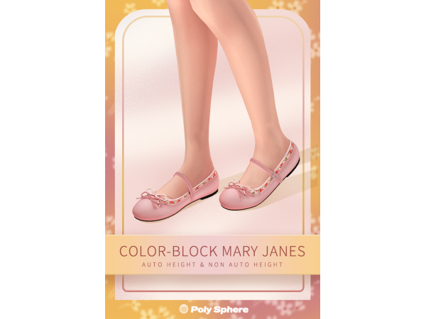 Mix Color Block Mary Janes - The Sims 4 Custom Content