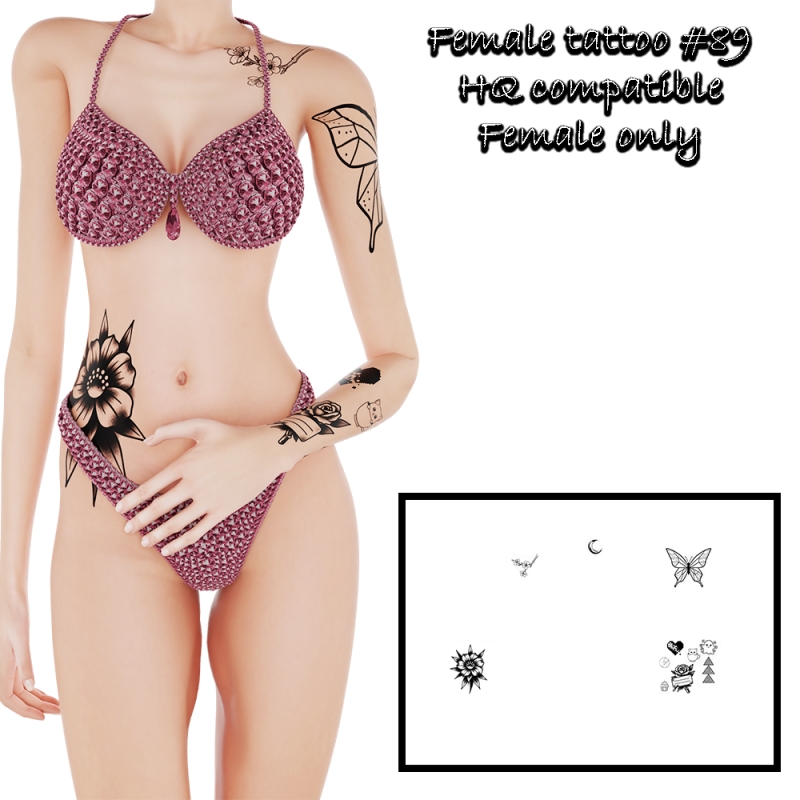 Alpha Female tattoo 89 by simmer_creator - The Sims 4 Custom Content