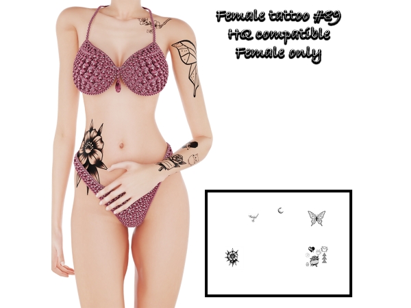 Alpha Female tattoo 89 - The Sims 4 Custom Content