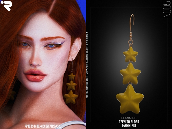 Alpha AF EARRING N005 - The Sims 4 Custom Content