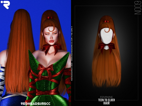 Alpha AF HAIR N009 - The Sims 4 Custom Content