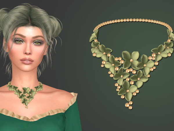 Alpha Fae necklace - The Sims 4 Custom Content