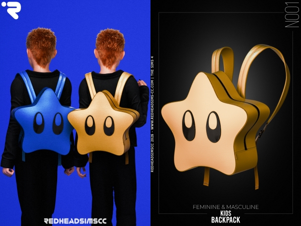 Sims 4 Alpha Kids Male Accessories CC: CU BACKPACK N001