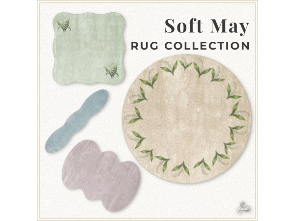 Sims 4 Maxis Match Rugs CC: Soft May Rug Collection