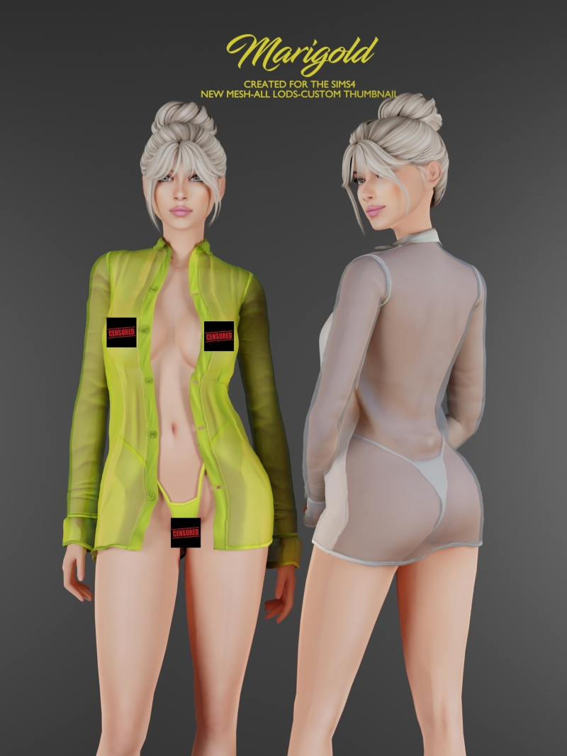 Alpha MARIGOLD TS4_Leona Shirt by marigoldsims - The Sims 4 Custom Content