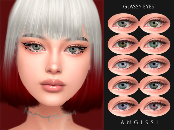Alpha Glassy Eyes by ANGISSI - The Sims 4 Custom Content
