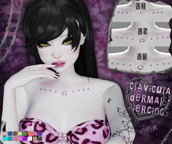 Maxis Match Clavicula dermalspiercings by simsfinds - The Sims 4 Custom Content