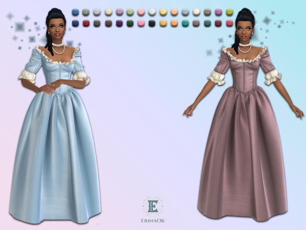 Mix ErinAOK Womens Restoration Gown 050226 - The Sims 4 Custom Content