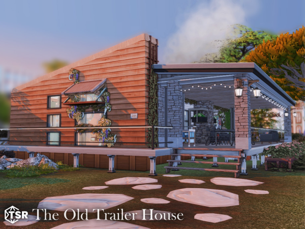 Sims 4 Maxis Match Cottages CC: The Old Trailer House l noCC