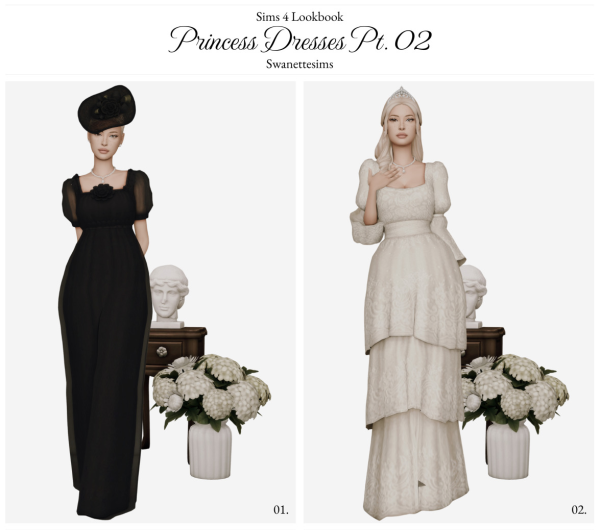 Mix Princess Dresses Pt 02 by simsfinds - The Sims 4 Custom Content
