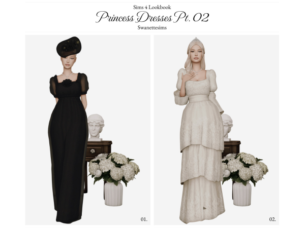 Mix Princess Dresses Pt 02 by swanettesims - The Sims 4 Custom Content