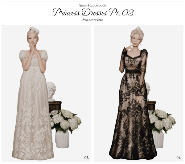 Mix Princess Dresses Pt 02 by simsfinds - The Sims 4 Custom Content