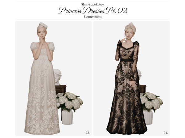 Mix Princess Dresses Pt 02 by swanettesims - The Sims 4 Custom Content