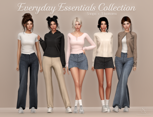 Alpha Everyday Essentials Collection by simsfinds - The Sims 4 Custom Content