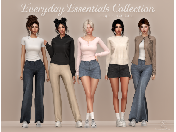 Alpha Everyday Essentials Collection by Simsessentials - The Sims 4 Custom Content
