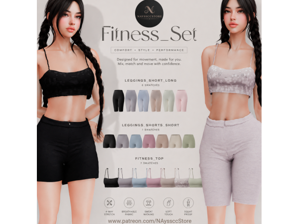 Alpha Fitness Set by NAyssccStore - The Sims 4 Custom Content