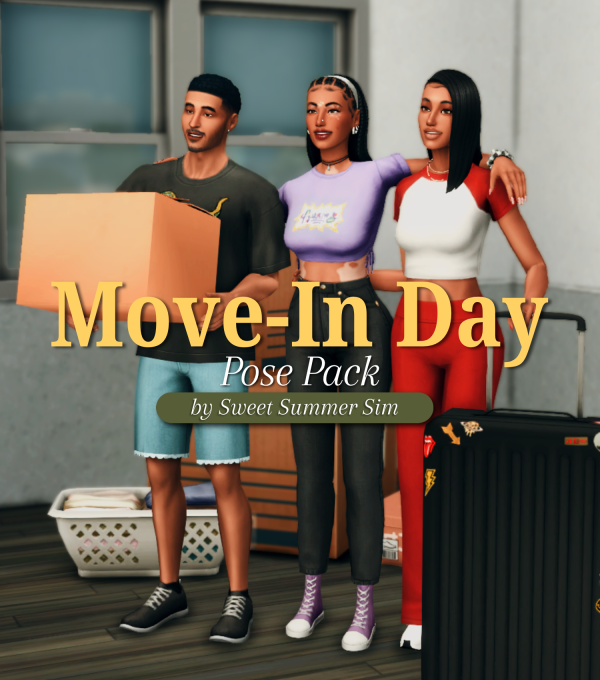 Mix Move In Day PosePack by simsfinds - The Sims 4 Custom Content