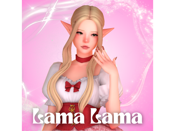 Maxis Match Hair Ada by LamaLamaLove - The Sims 4 Custom Content