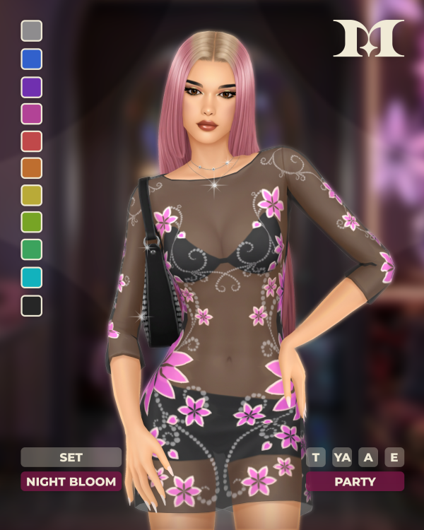 Maxis Match Night Bloom Set by simsfinds - The Sims 4 Custom Content