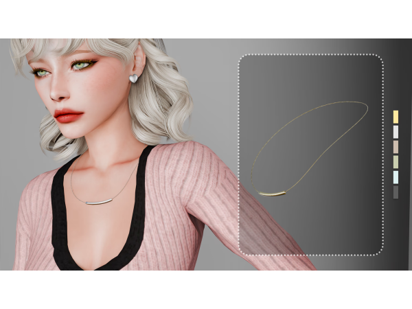 Alpha AVA NECKLACE by Kiina - The Sims 4 Custom Content